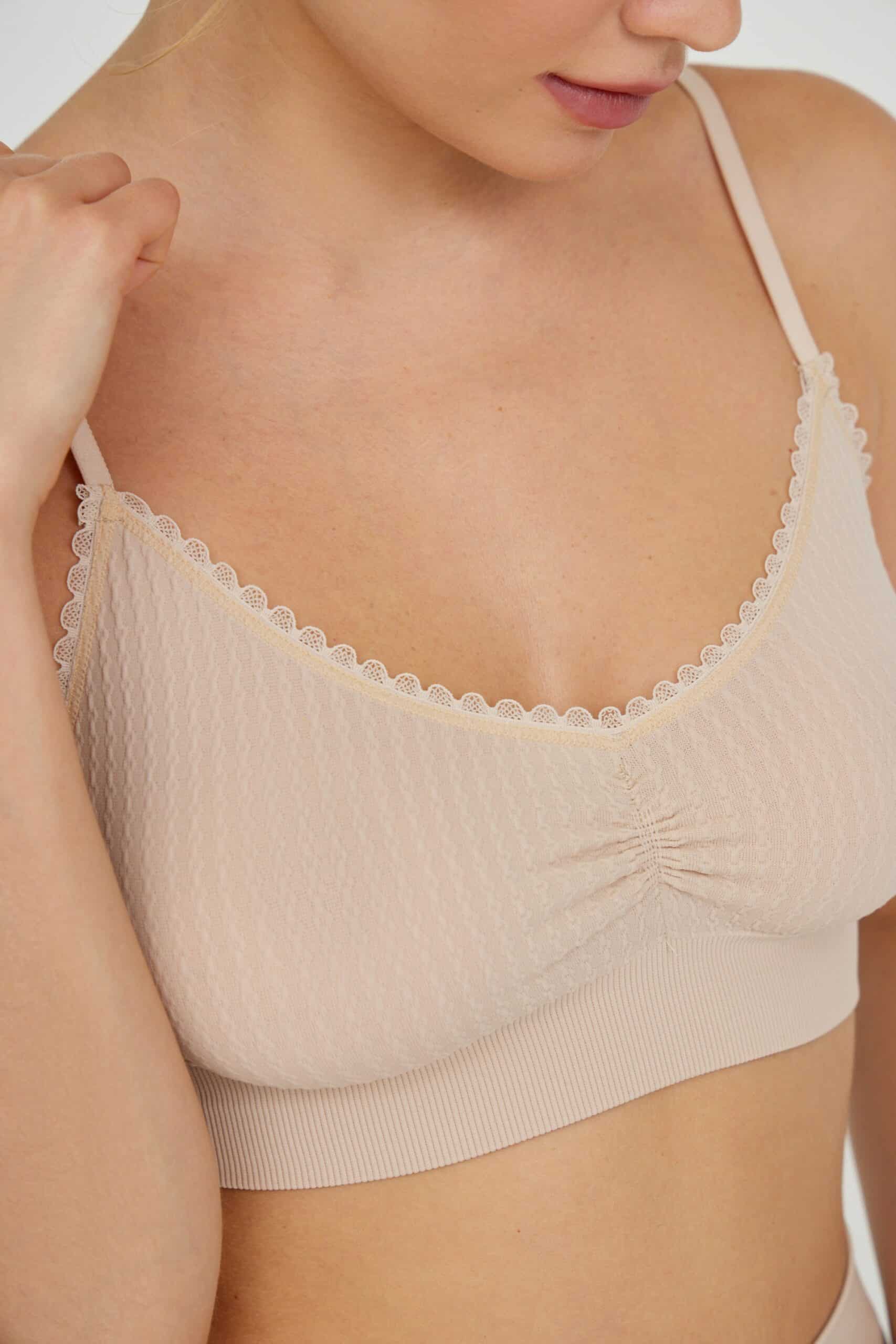 V-neck textured knit top – фото № 3