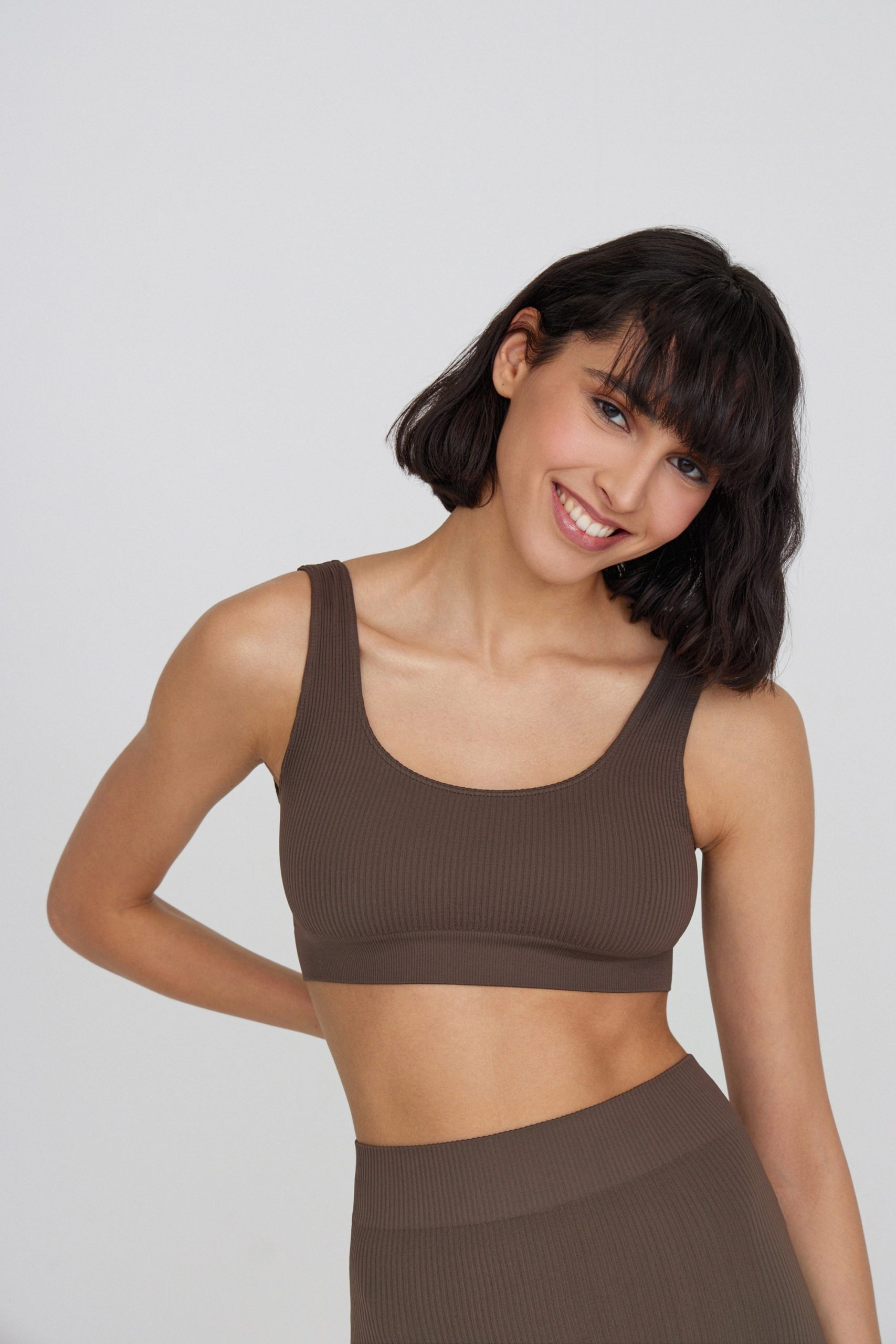 Wide strap ribbed top – xs/s