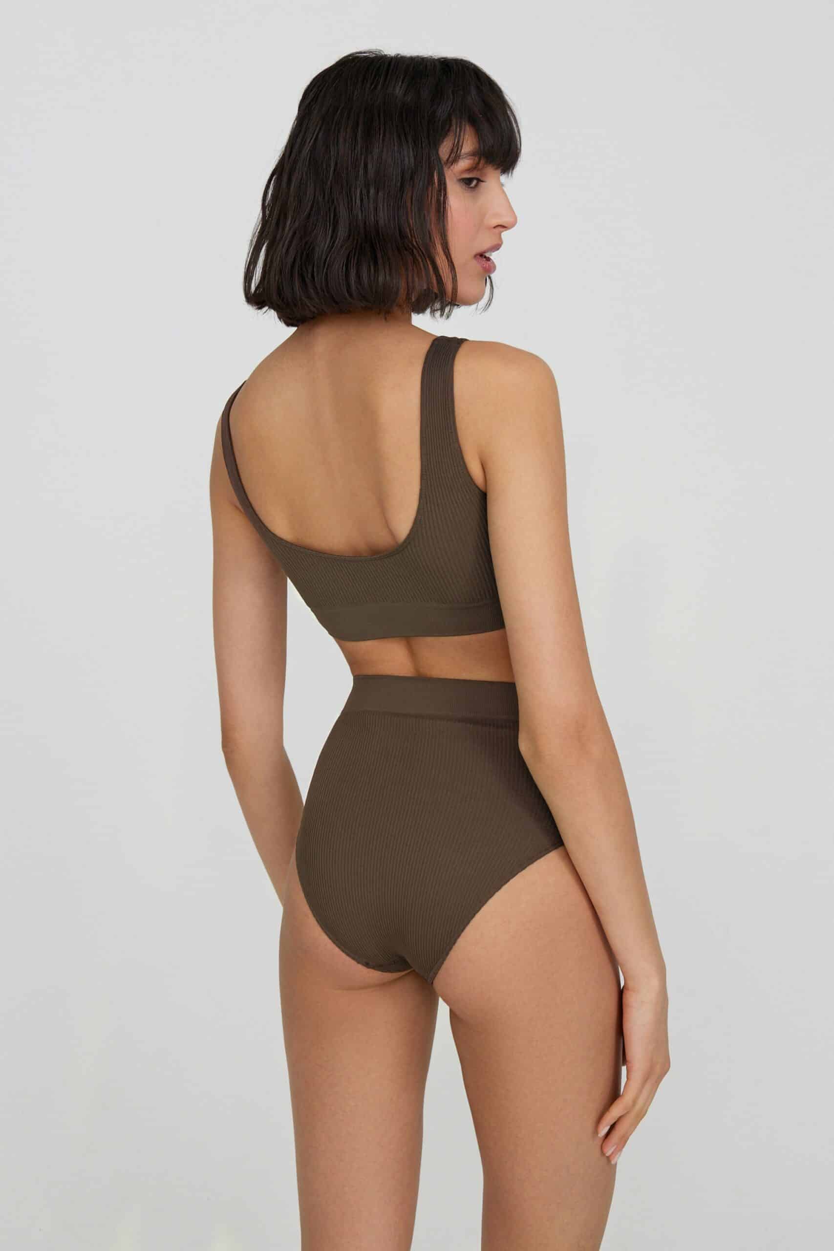 Wide-strap top set with high-rise briefs – фото № 4