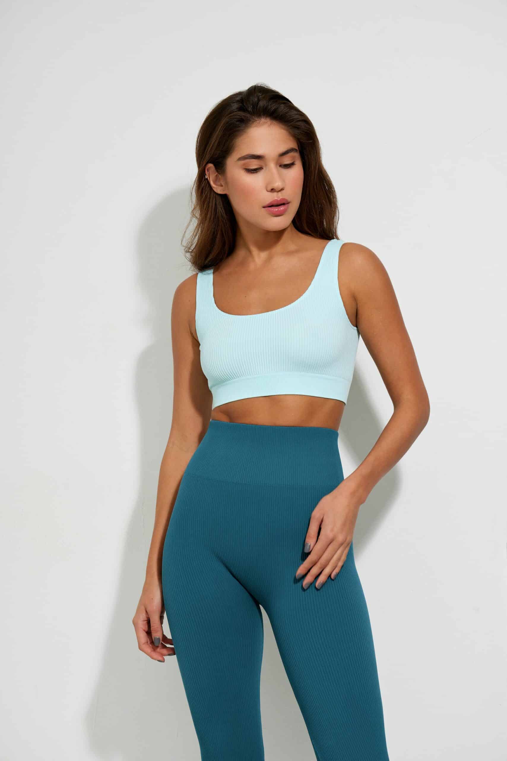 Ribbed leggings with wide foot loops – фото № 3