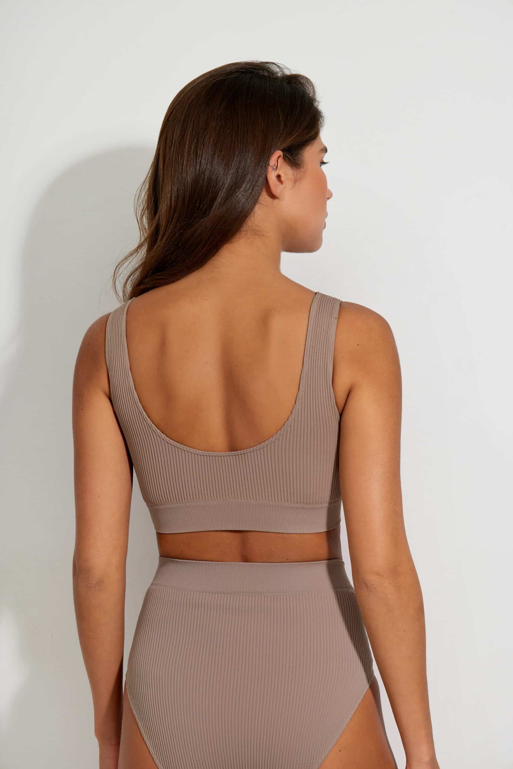Wide-strap top set with high-rise briefs – фото № 4