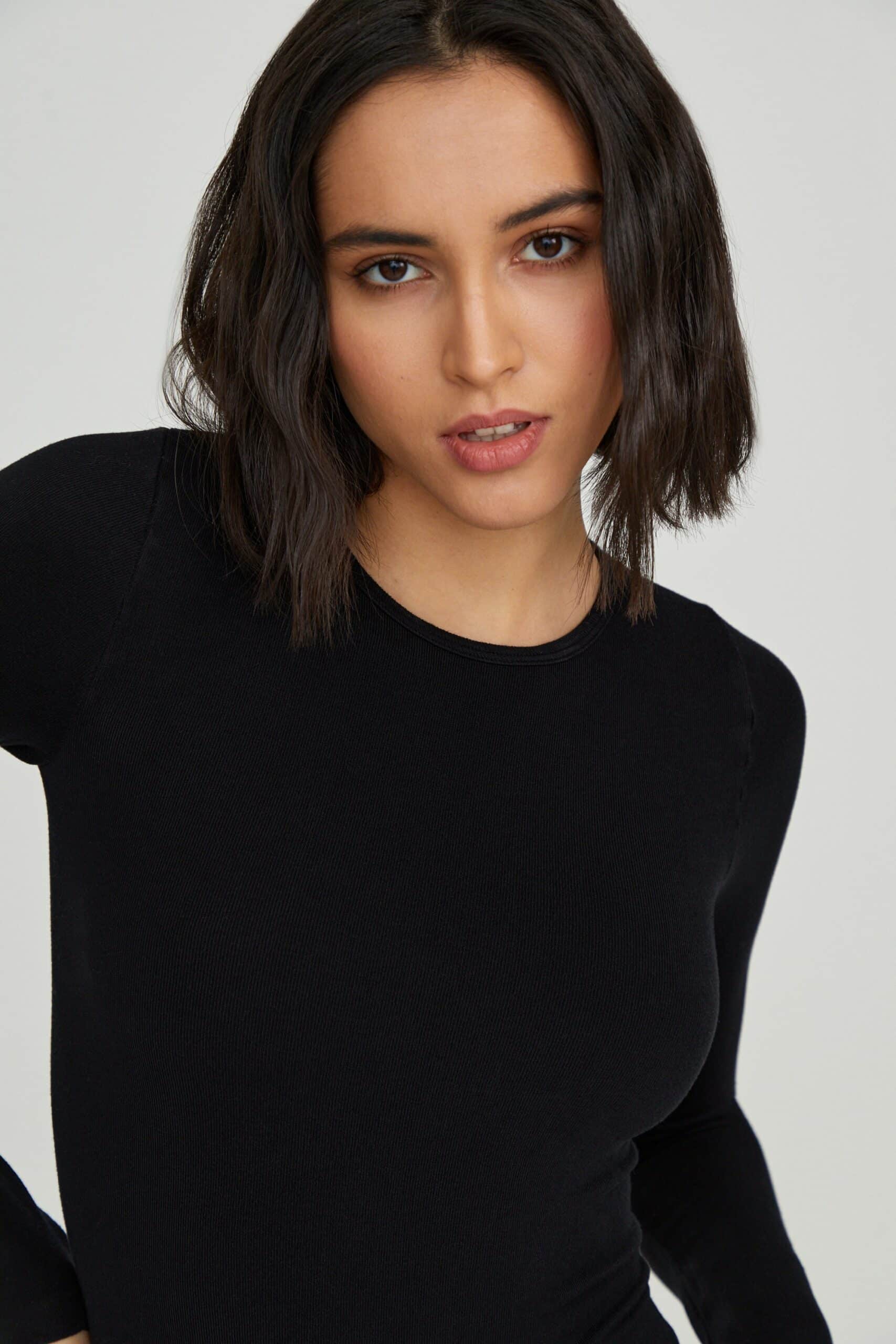 Long-sleeve micromodal t-shirt – фото № 6