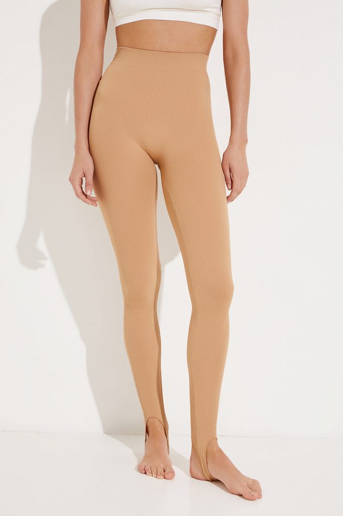 Ribbed leggings with stirrups belle you