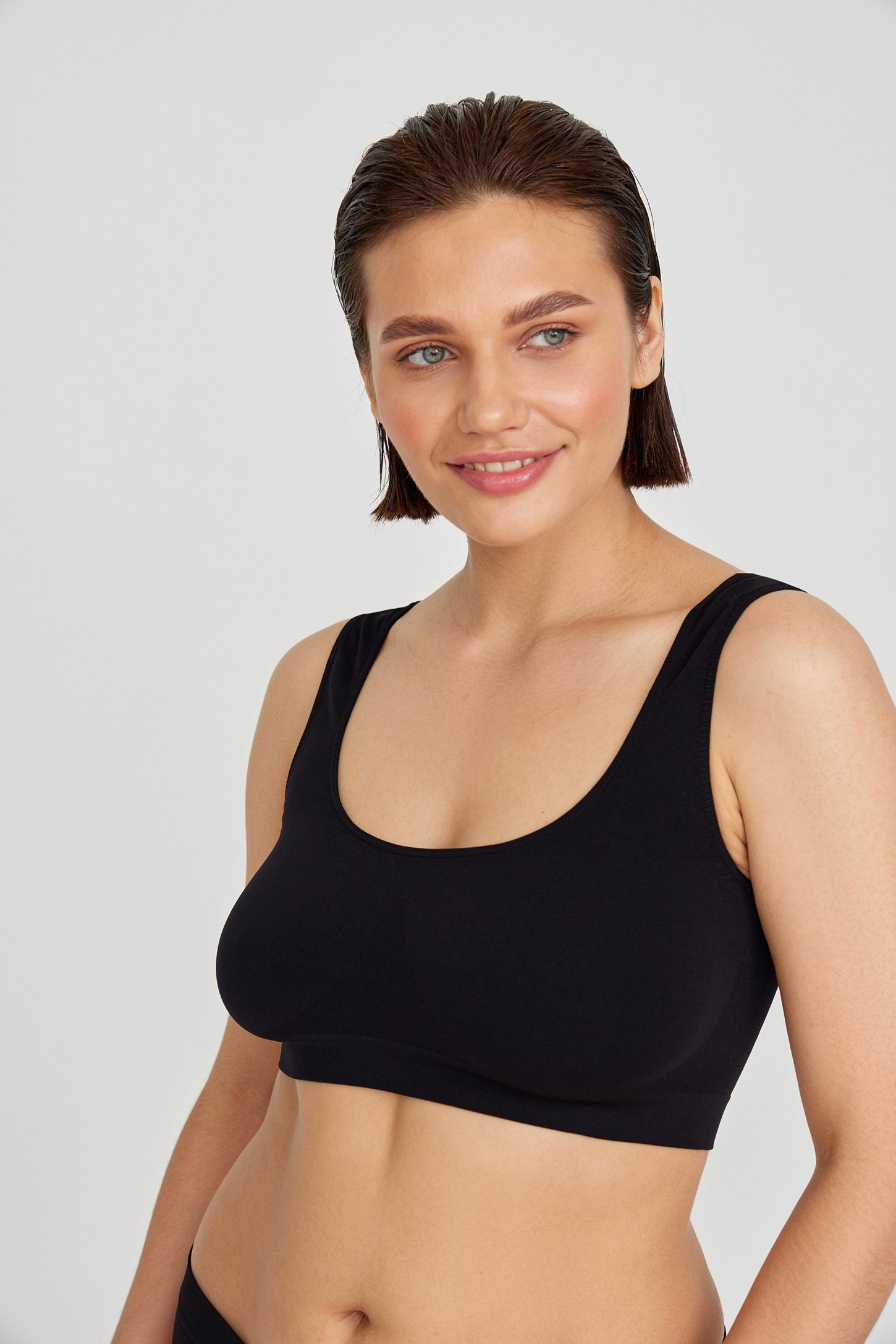 Wide strap underwear bra – фото № 3