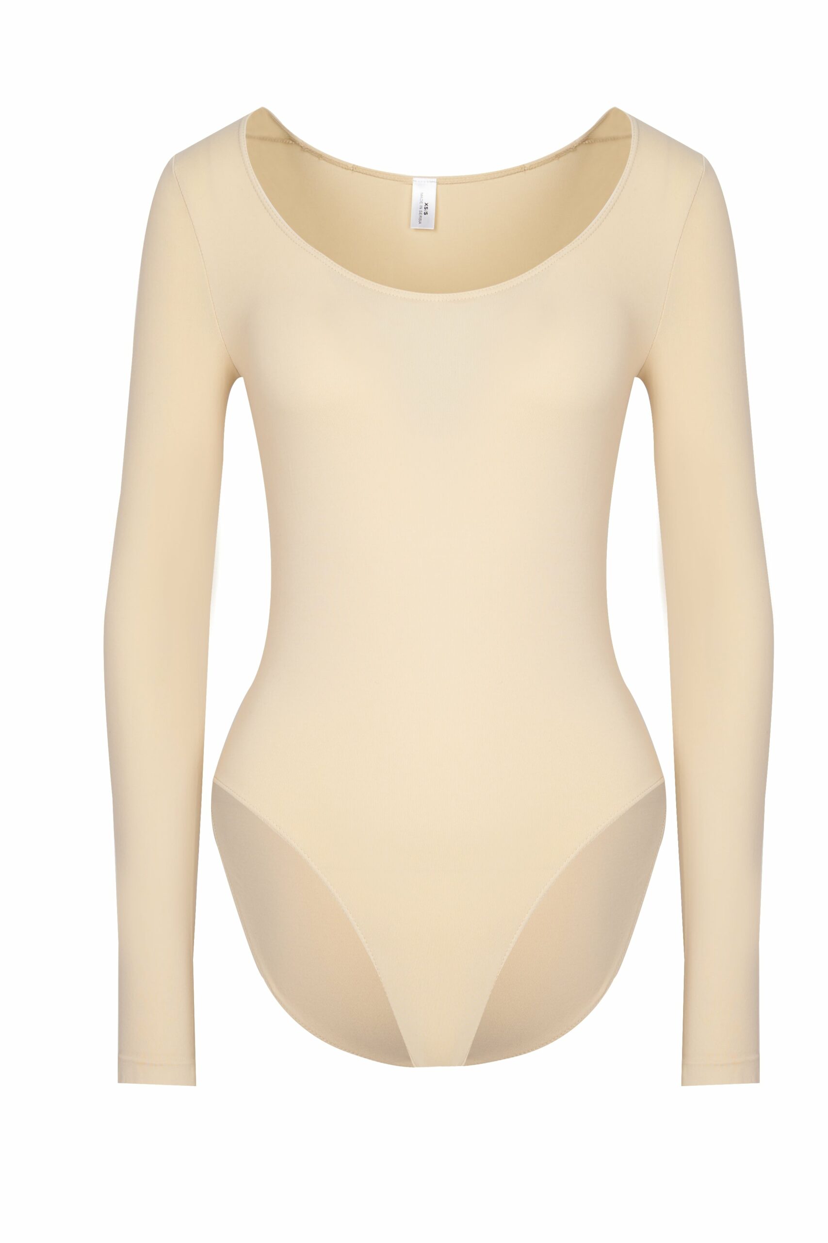 Round neckline bodysuit with long sleeve – фото № 6