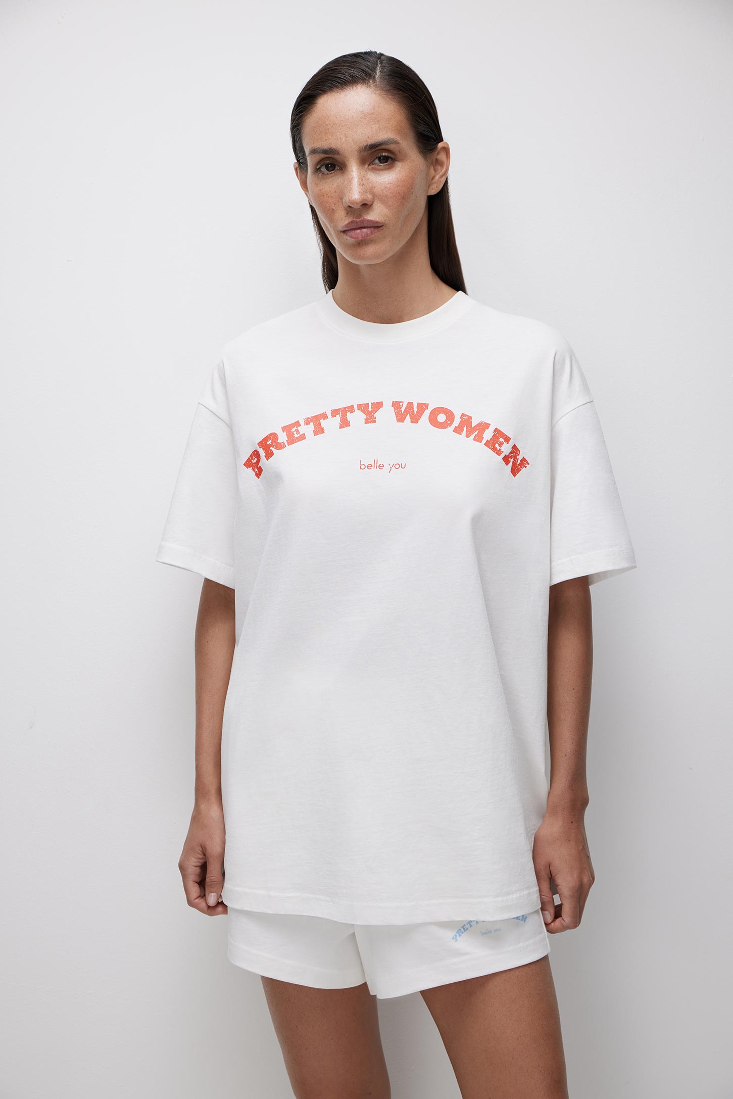 Oversized T-shirt with print PRETTY WOMAN – фото № 4