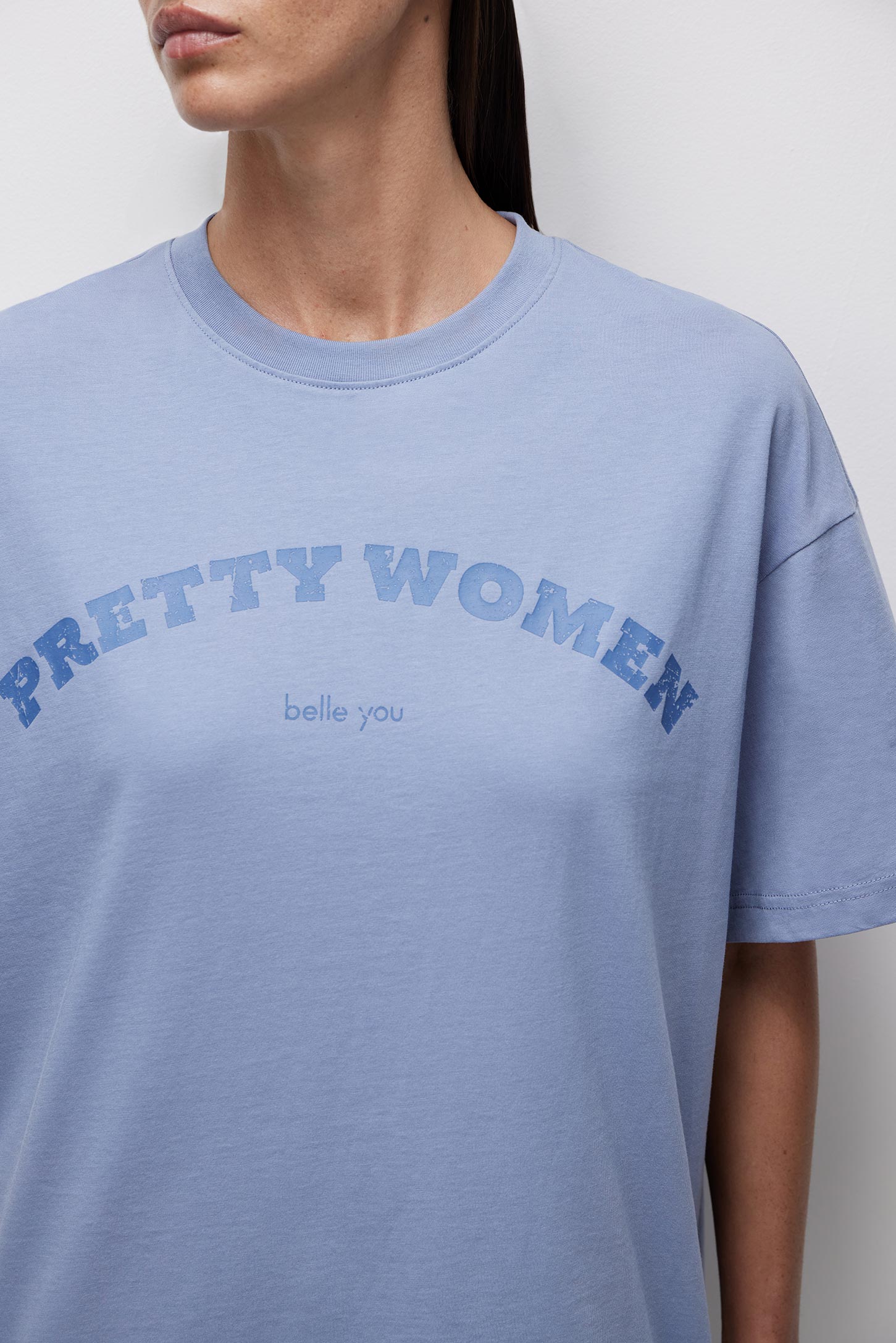 Oversized T-shirt with print PRETTY WOMAN – фото № 5