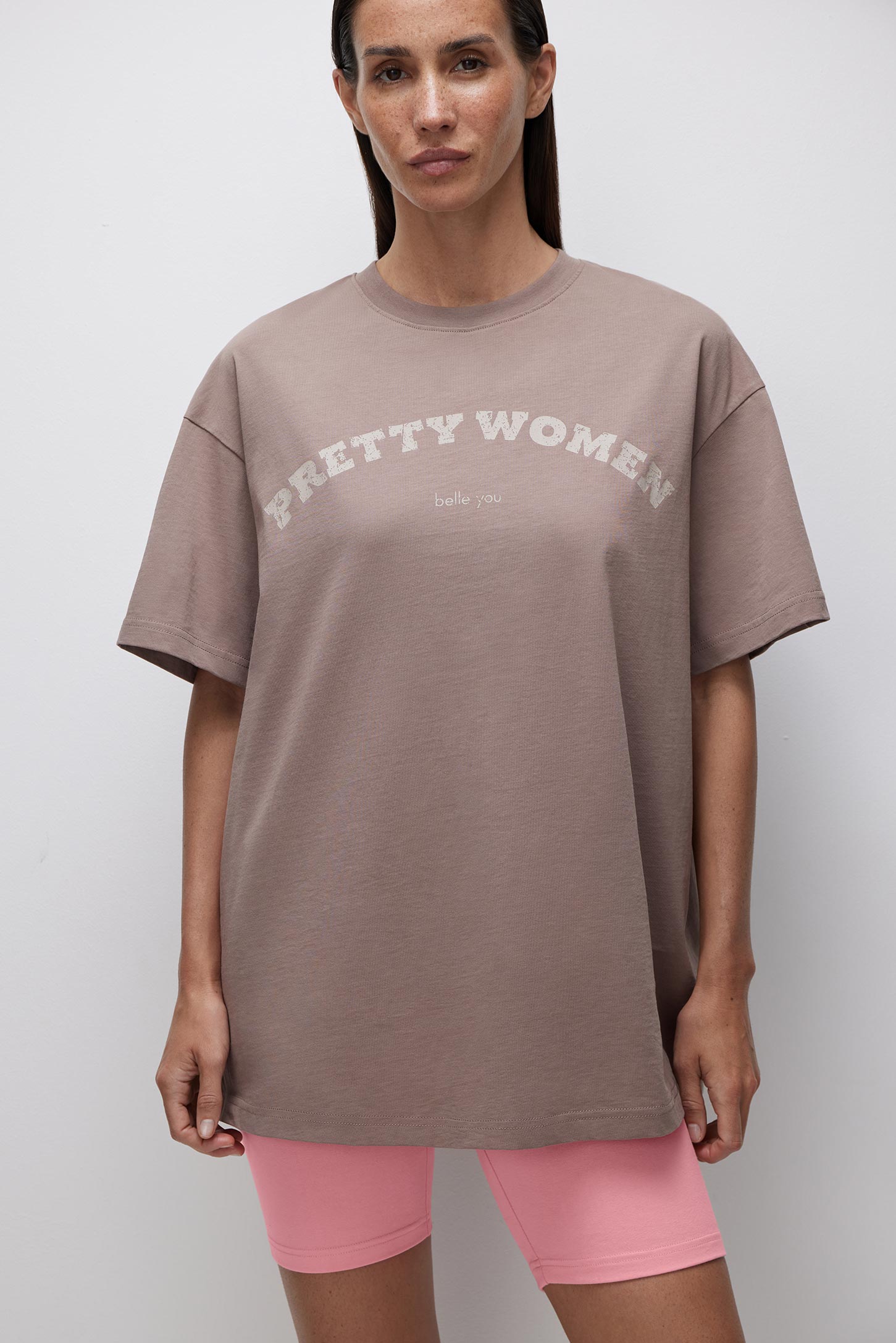 Oversized T-shirt with print PRETTY WOMAN – фото № 3