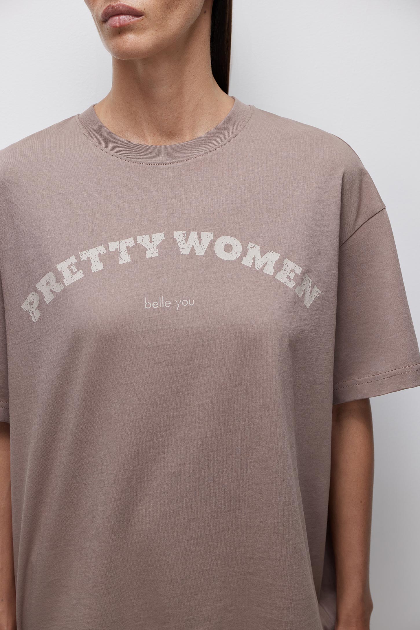 Oversized T-shirt with print PRETTY WOMAN – фото № 2