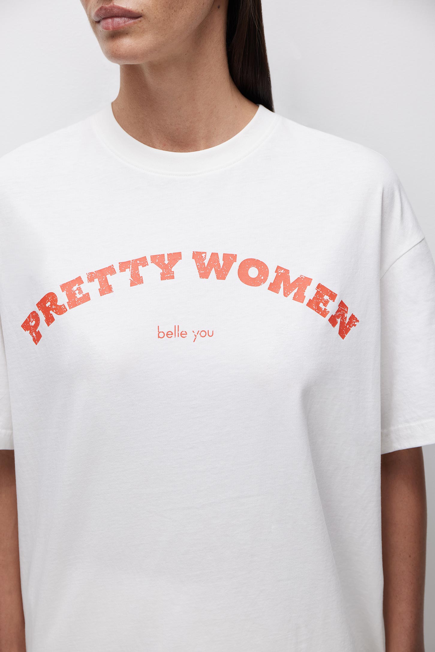 Oversized T-shirt with print PRETTY WOMAN – фото № 3
