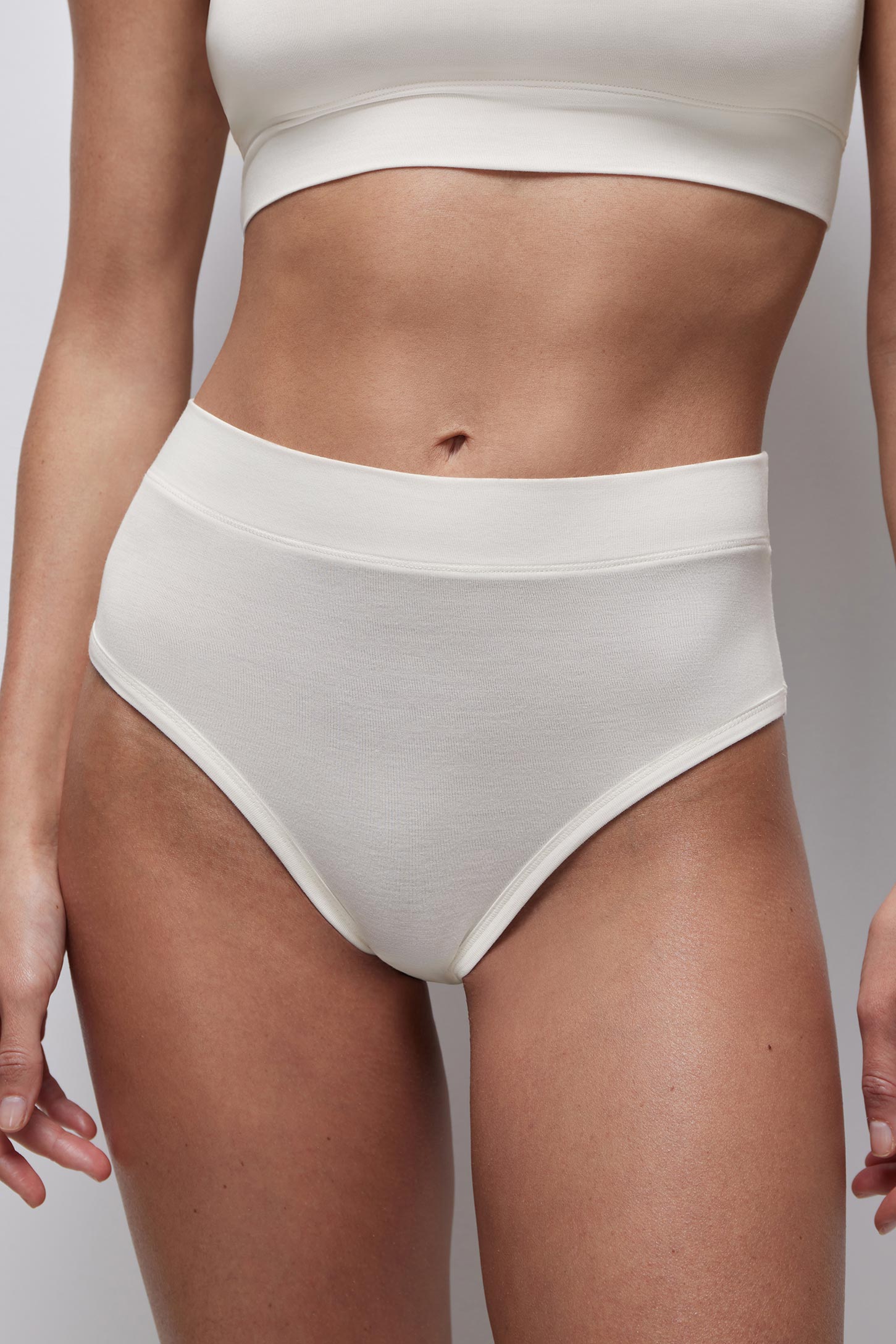 High-rise brazilian briefs Bamboo nude – фото № 4