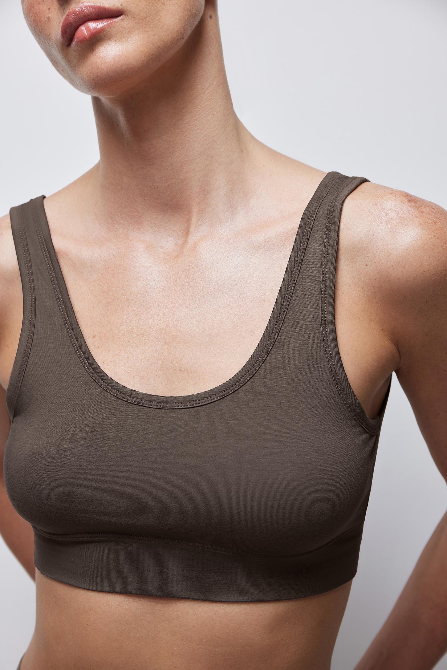 Bamboo wide-strap bra Bamboo nude – фото № 3