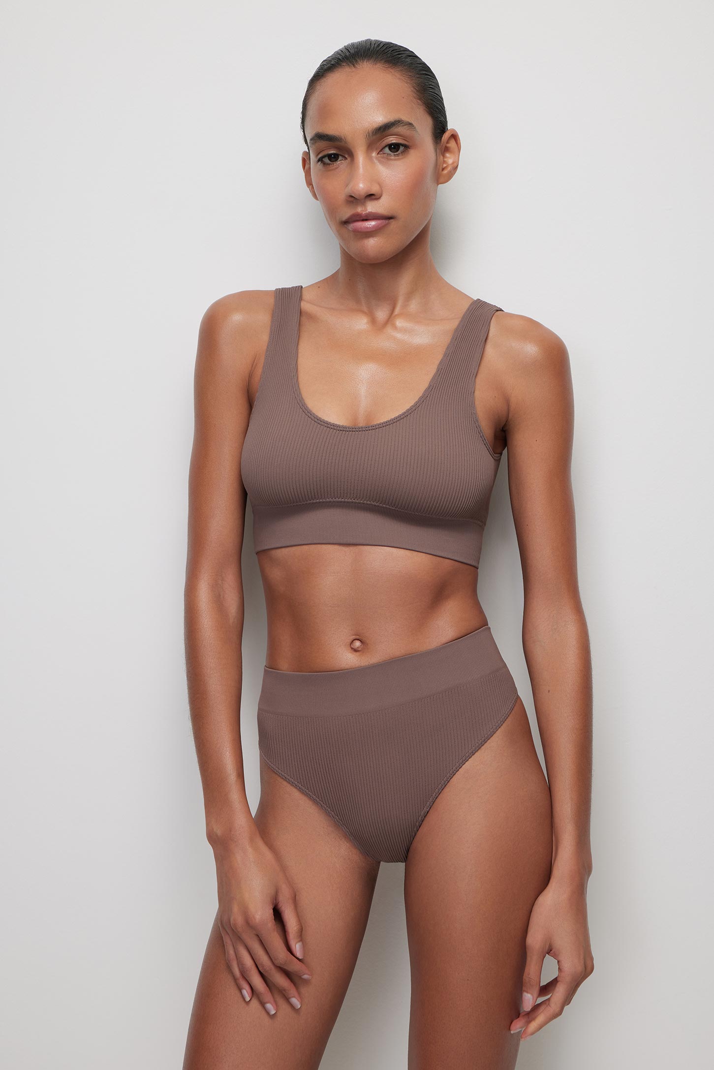 Top with wide ribbed straps – фото № 2