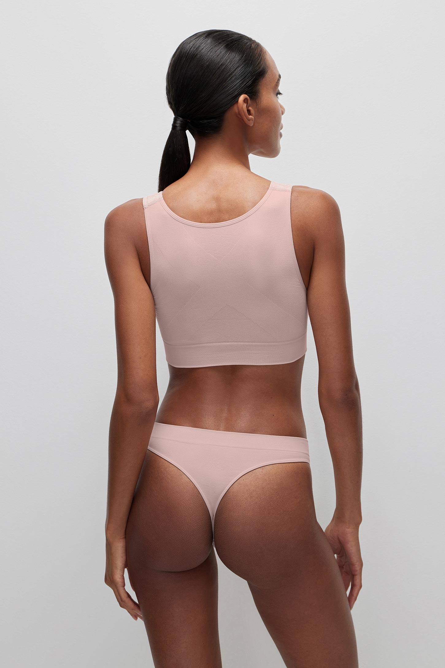 Wide-strap bra top with removable pads up to 4XL Base – фото № 5