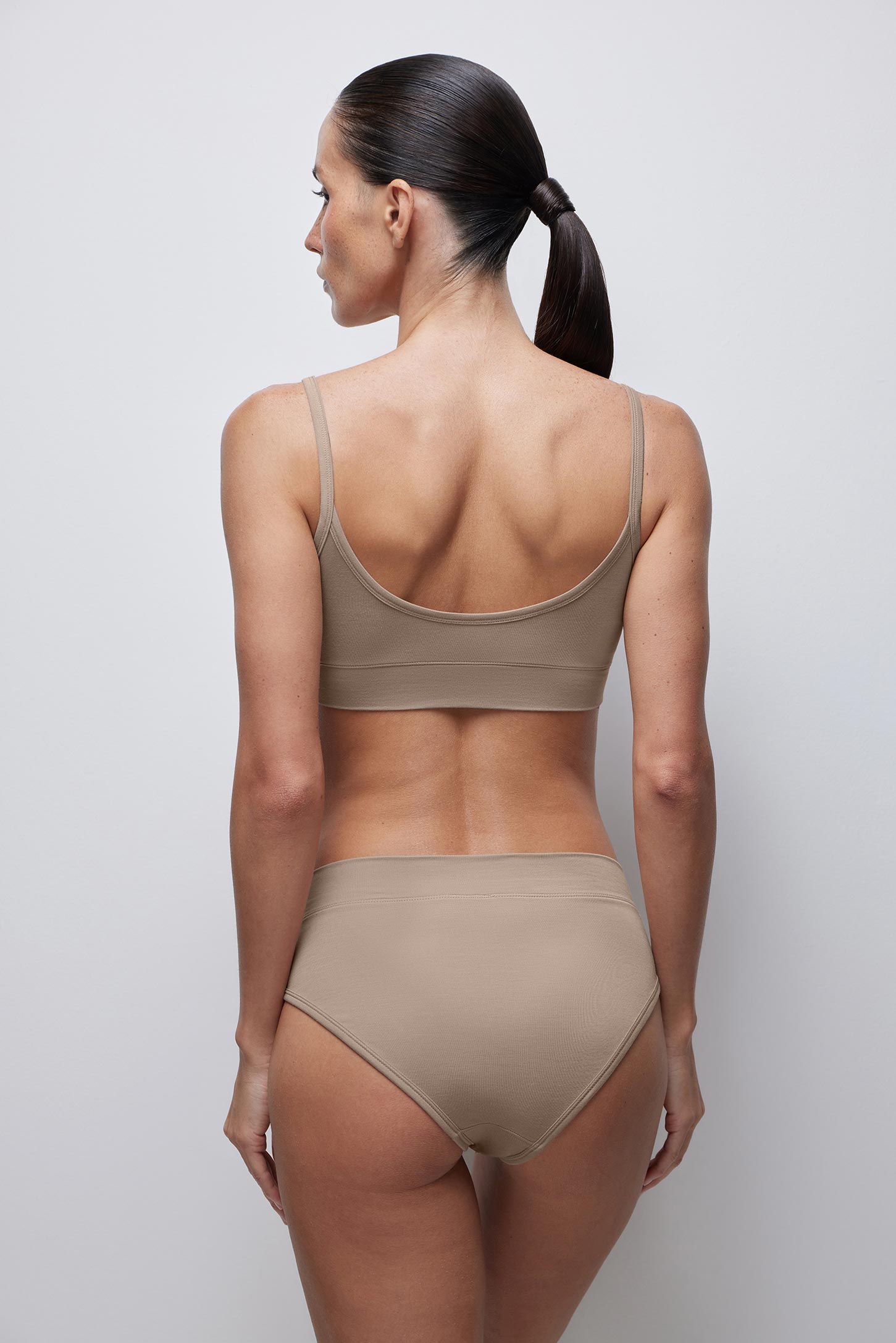Bamboo strappy bra top Bamboo nude – фото № 4