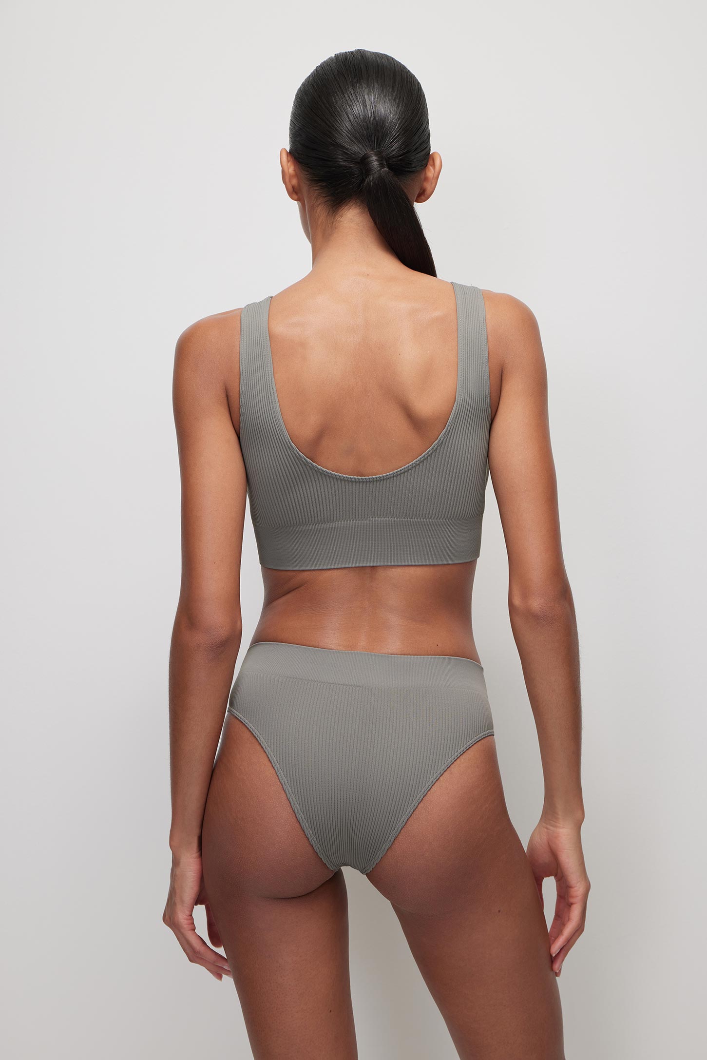Hight-rise brazilian panties Ribbed Base – фото № 4