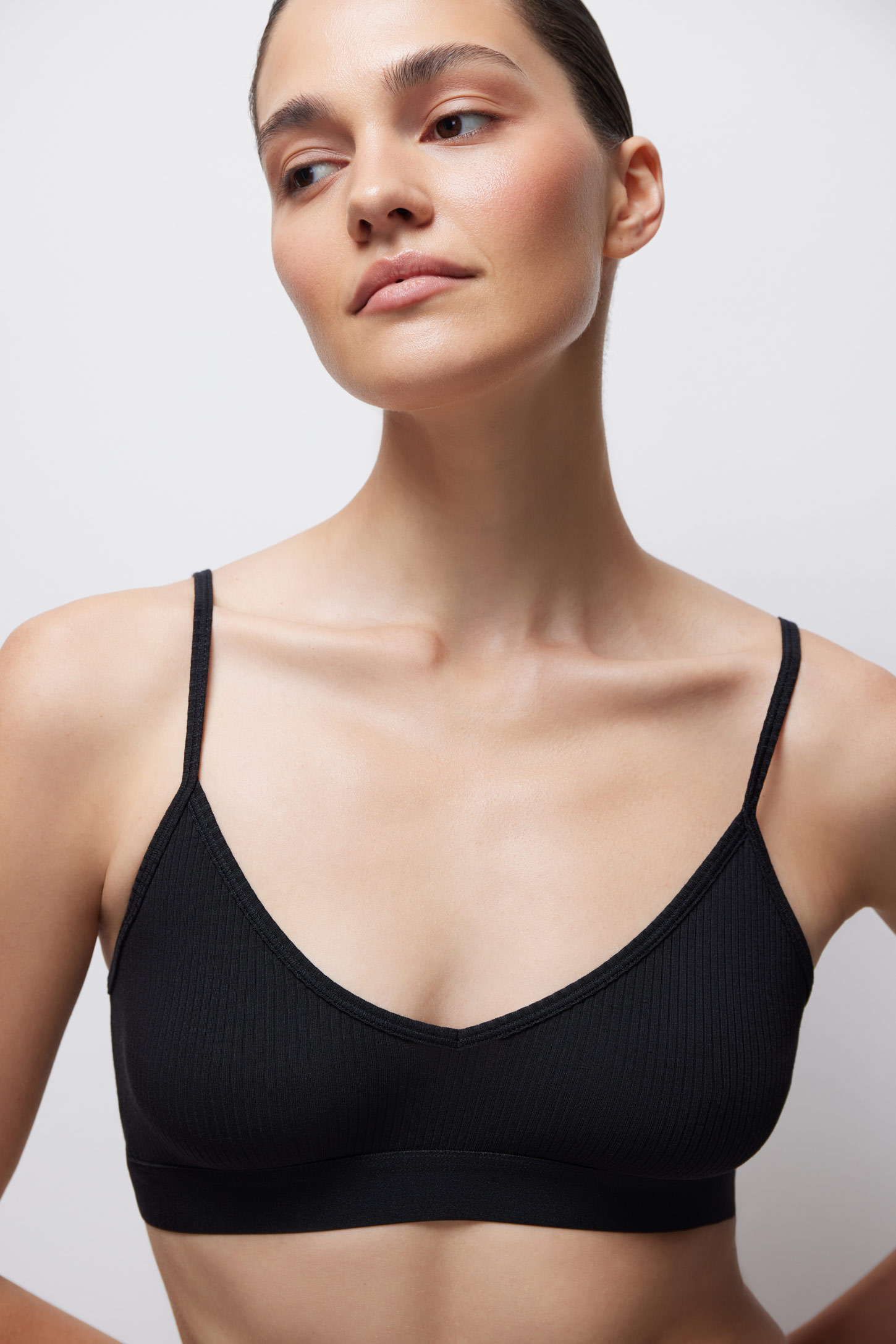 Cotton ribbed spaghetti strap top Ribbed cotton – фото № 2