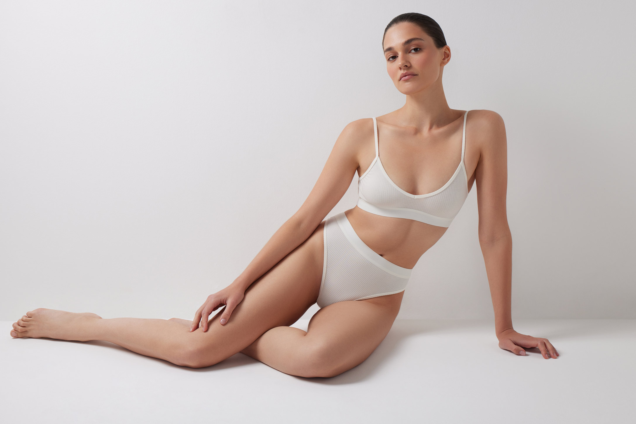Cotton ribbed spaghetti strap top Ribbed cotton – фото № 6