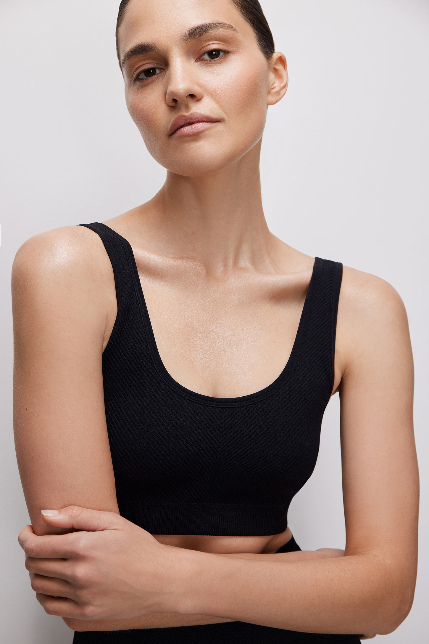Diagonal ribbed top Seamless Fit
