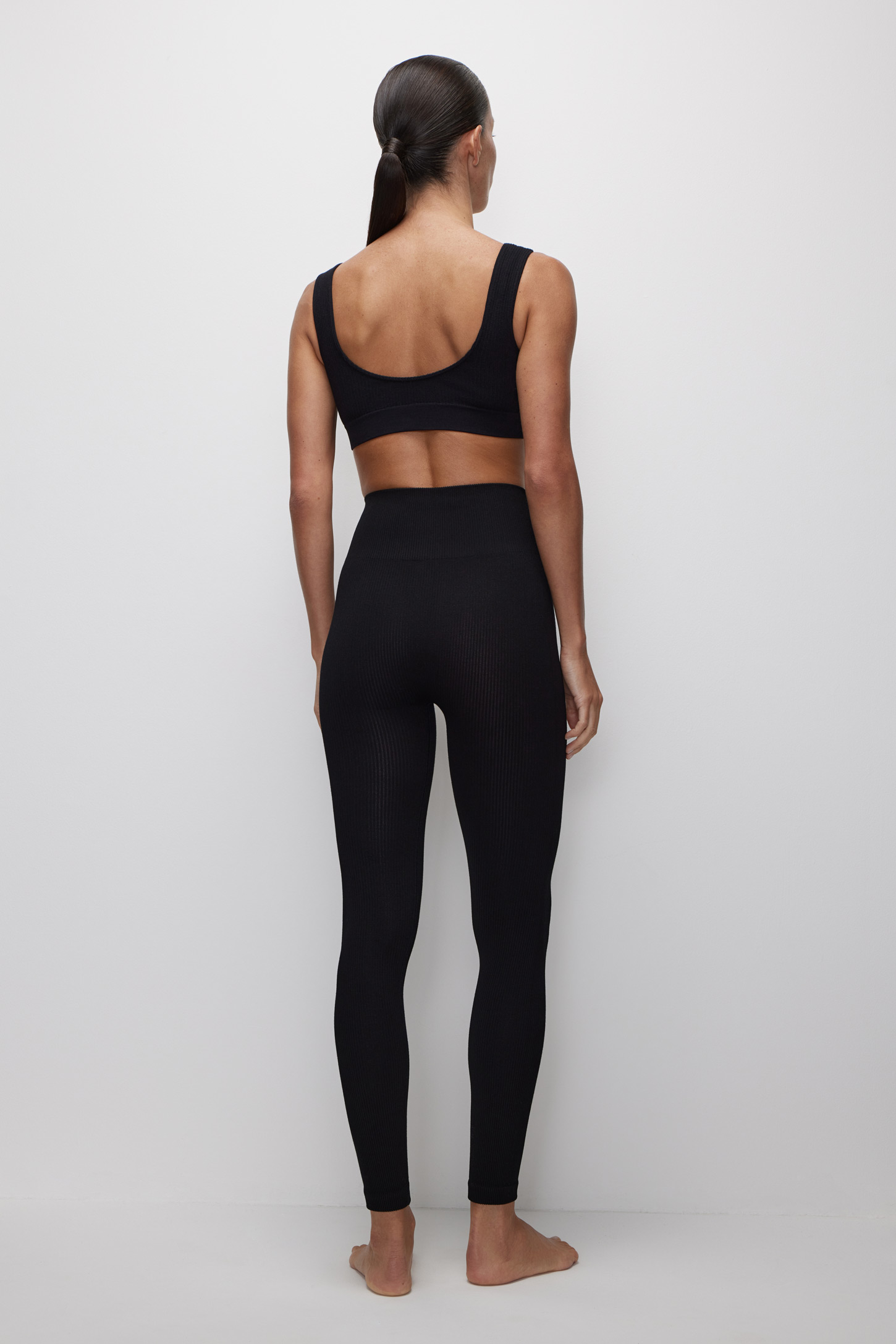 High-waist ribbed leggings Base – фото № 5