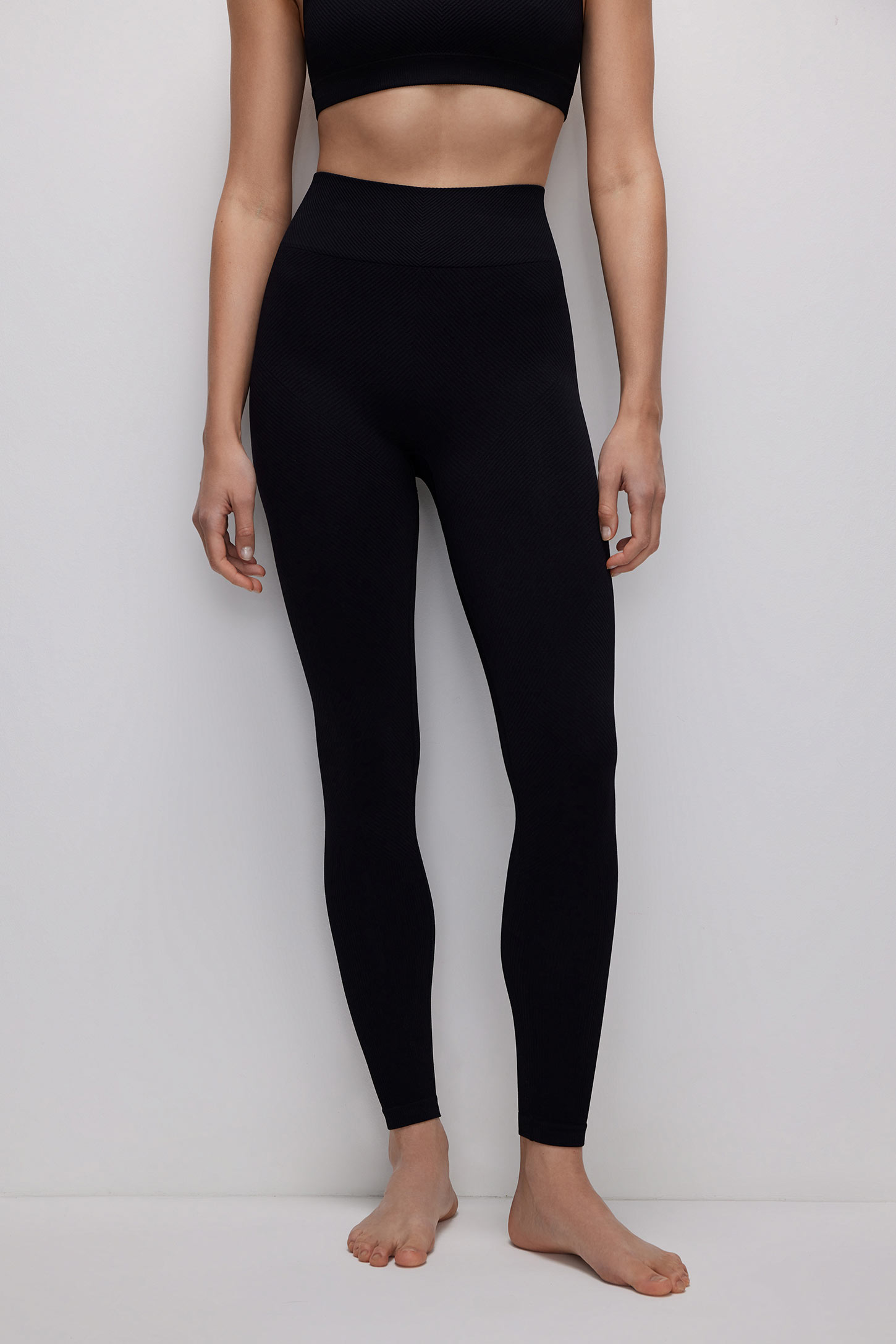 Leggings with a diagonal hem Seamless Fit