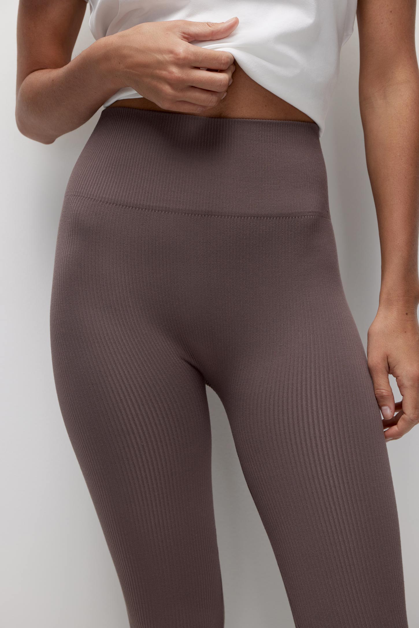 Leggings with ribbed bamboo straps Base – фото № 4