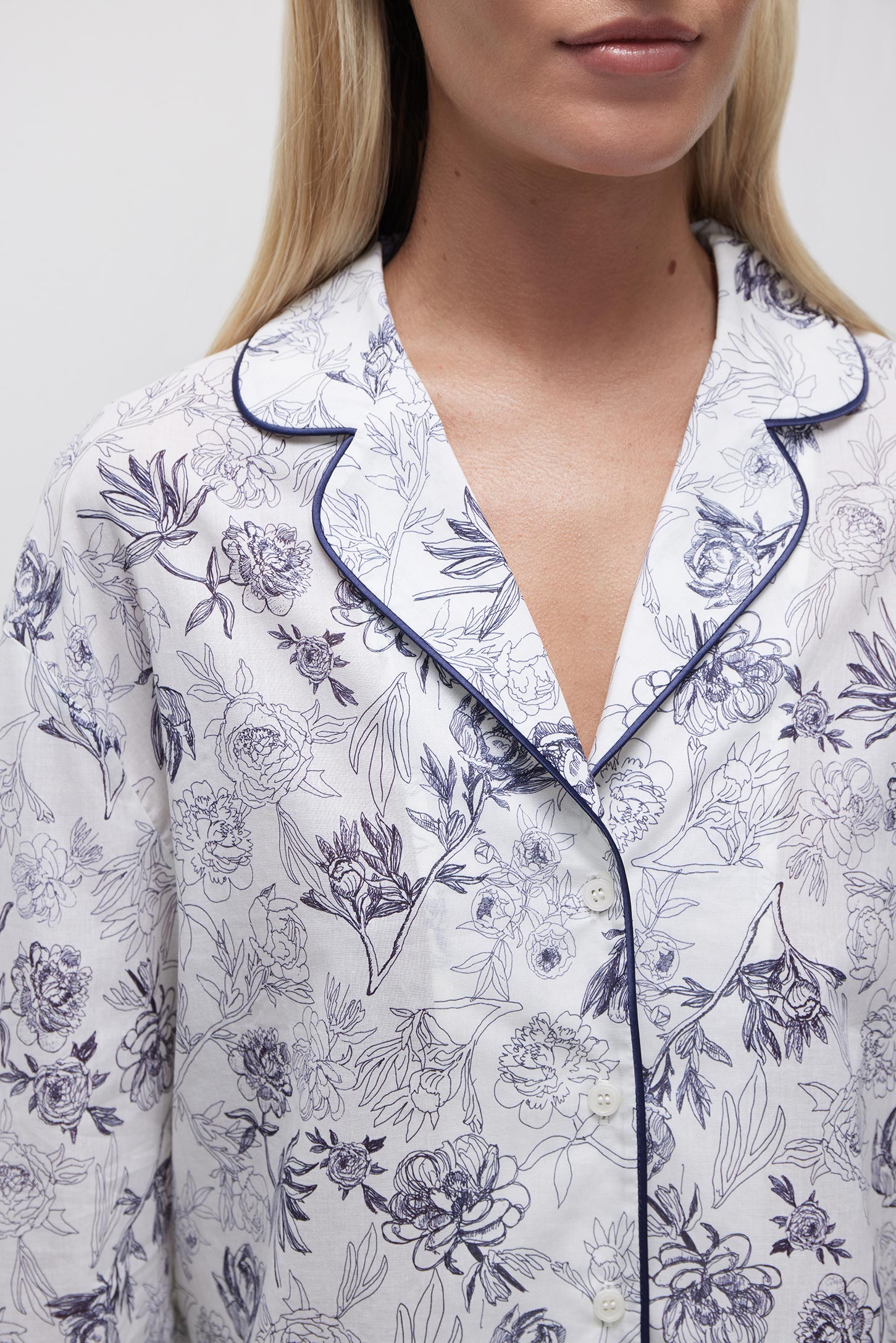 Cotton pajama shirt Cozy Garden – фото № 5