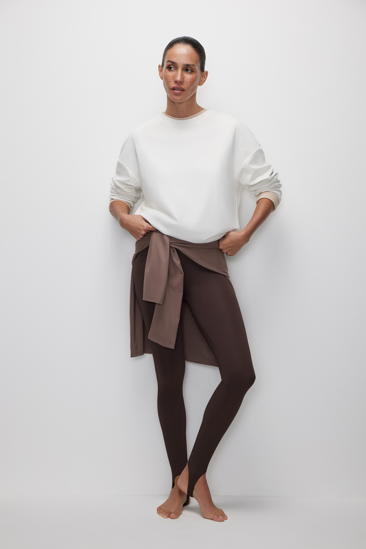 Leggings with ribbed bamboo straps Base – фото № 2