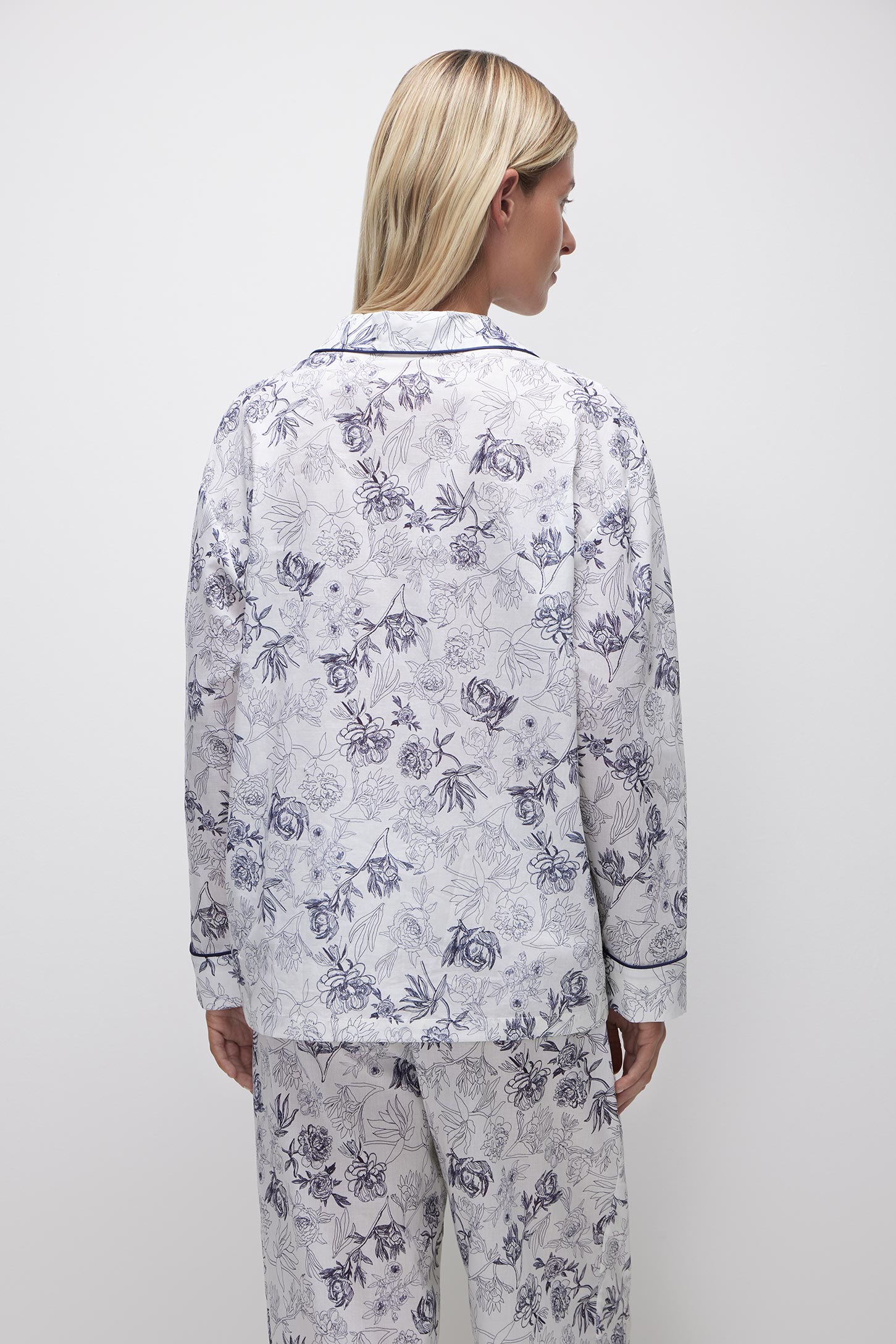 Cotton pajama shirt Cozy Garden – фото № 6