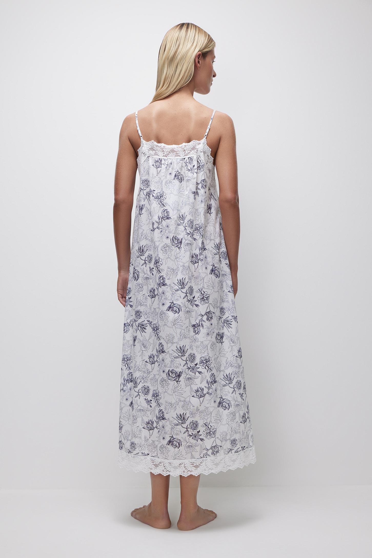 Midi length dress in fine cambric fabric Cozy Garden – фото № 6