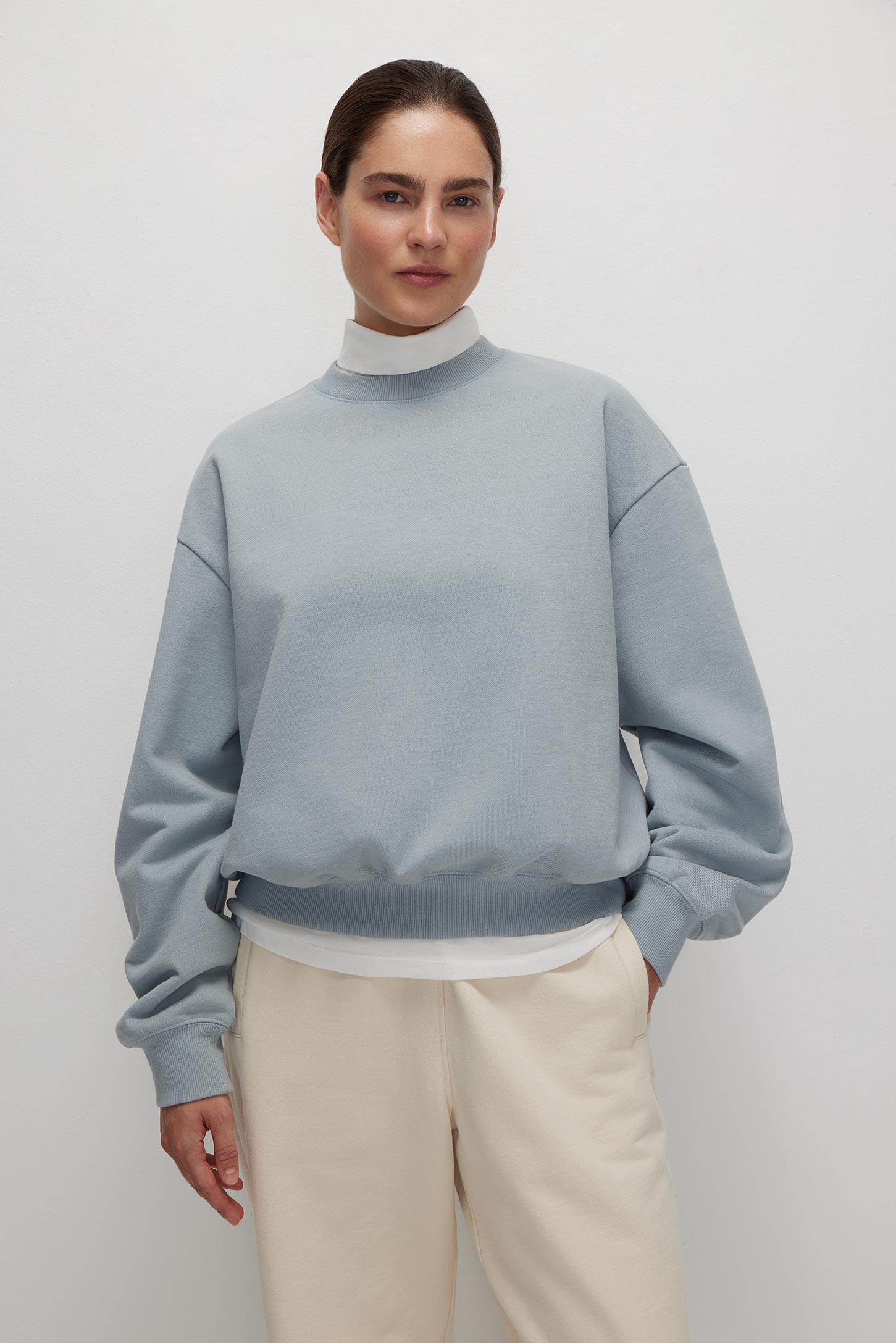 Straight-fit sweatshirt Cotton Dream – фото № 3