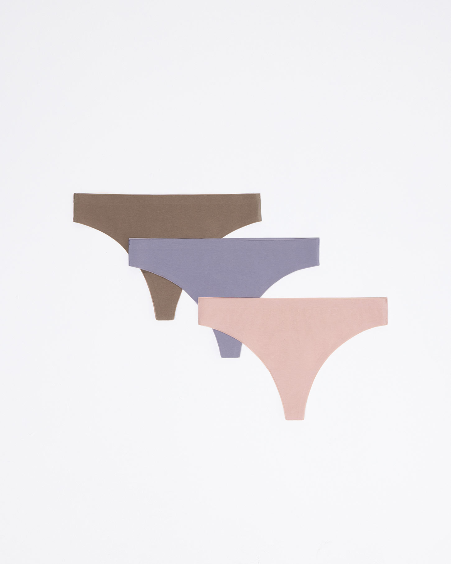 Mid-rise thong briefs set