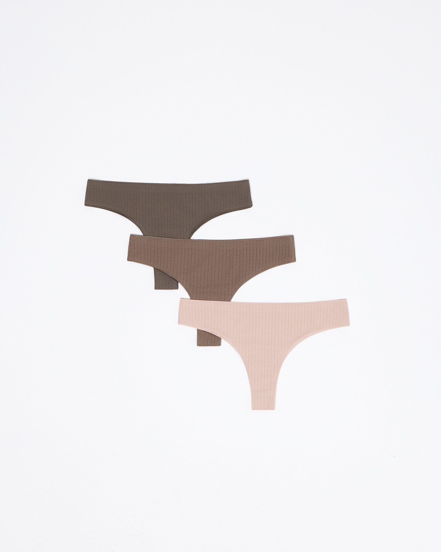 Set No.2 Mid-rise thong briefs Core