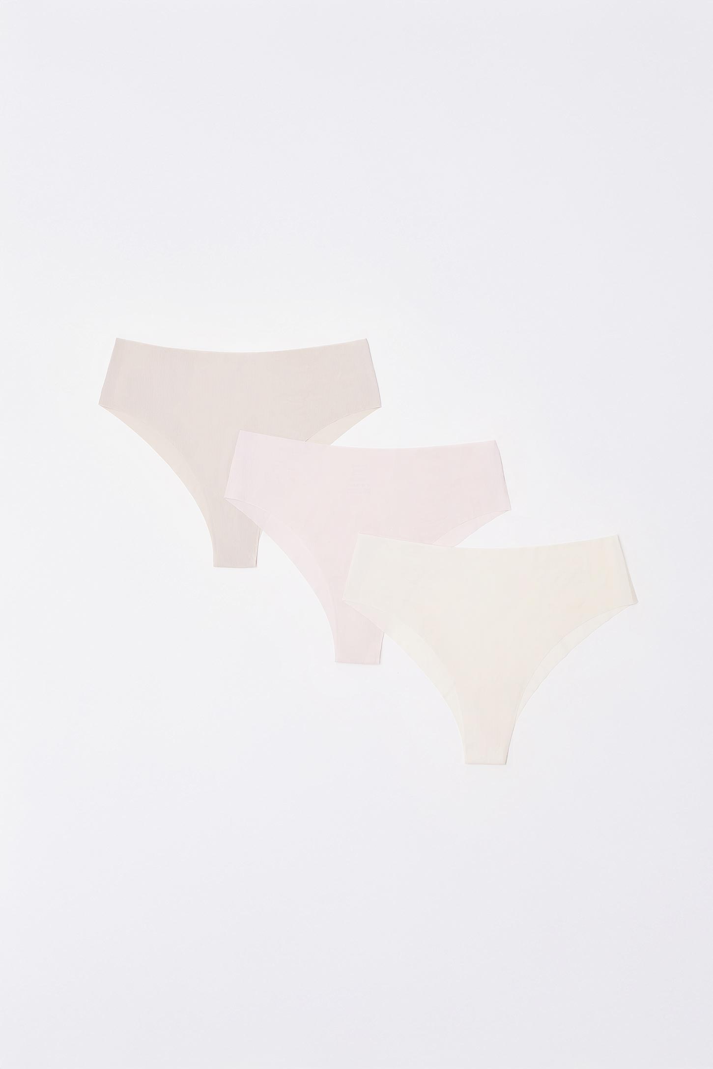 Mid-rise thong briefs set Lipstick
