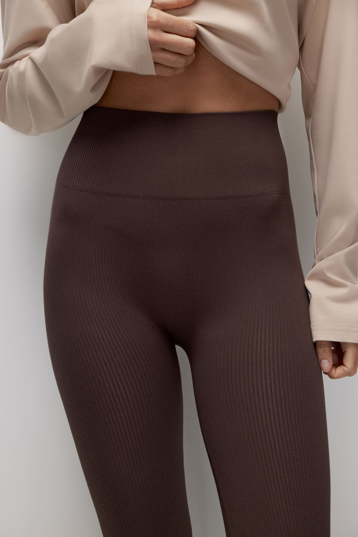 Leggings with ribbed bamboo straps Base – фото № 4