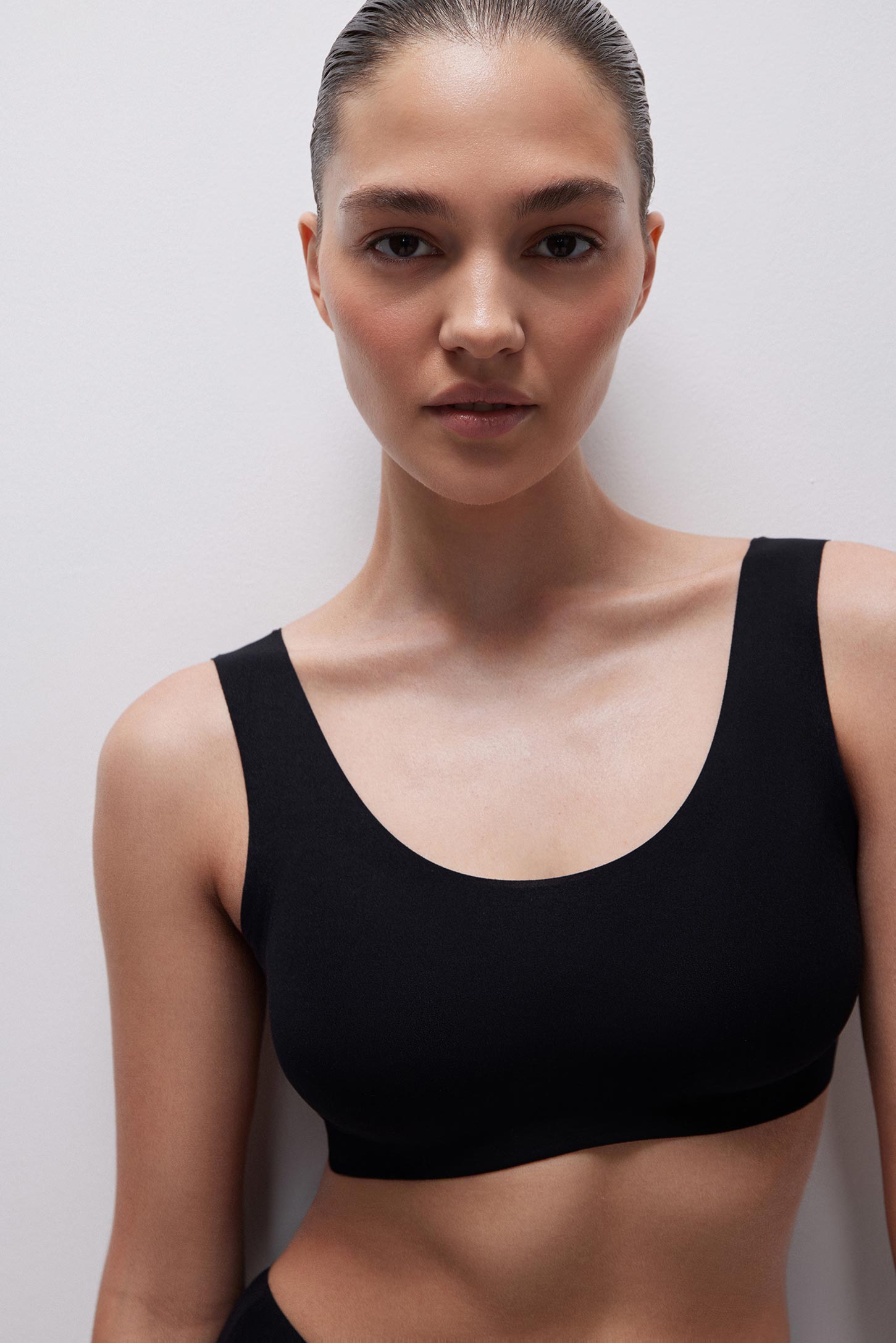 Laser cut bustier top with Invisible cups